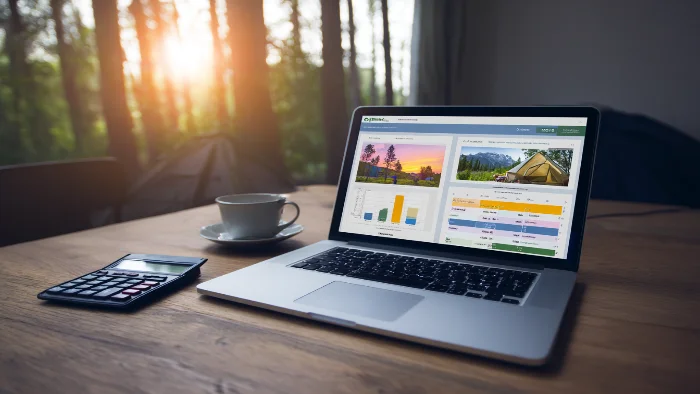 Tableau budget détaillé vacances camping famille avec répartition coûts hébergement et activités