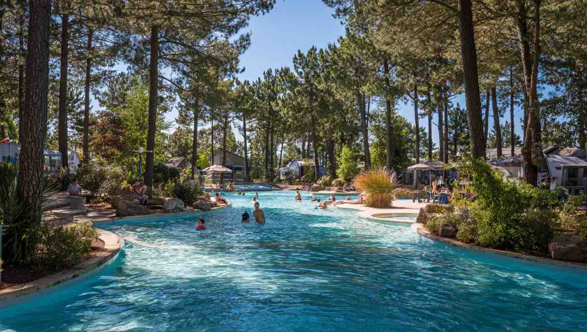 Piscine chauffée avec pataugeoire et jacuzzi du camping municipal
