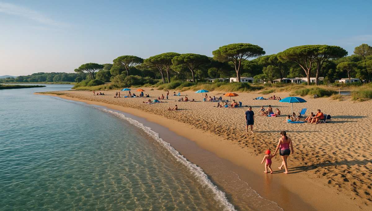 Plage d'Argens Fréjus - 600m de sable fin doré avec accès direct depuis le camping La Plage d'Argens