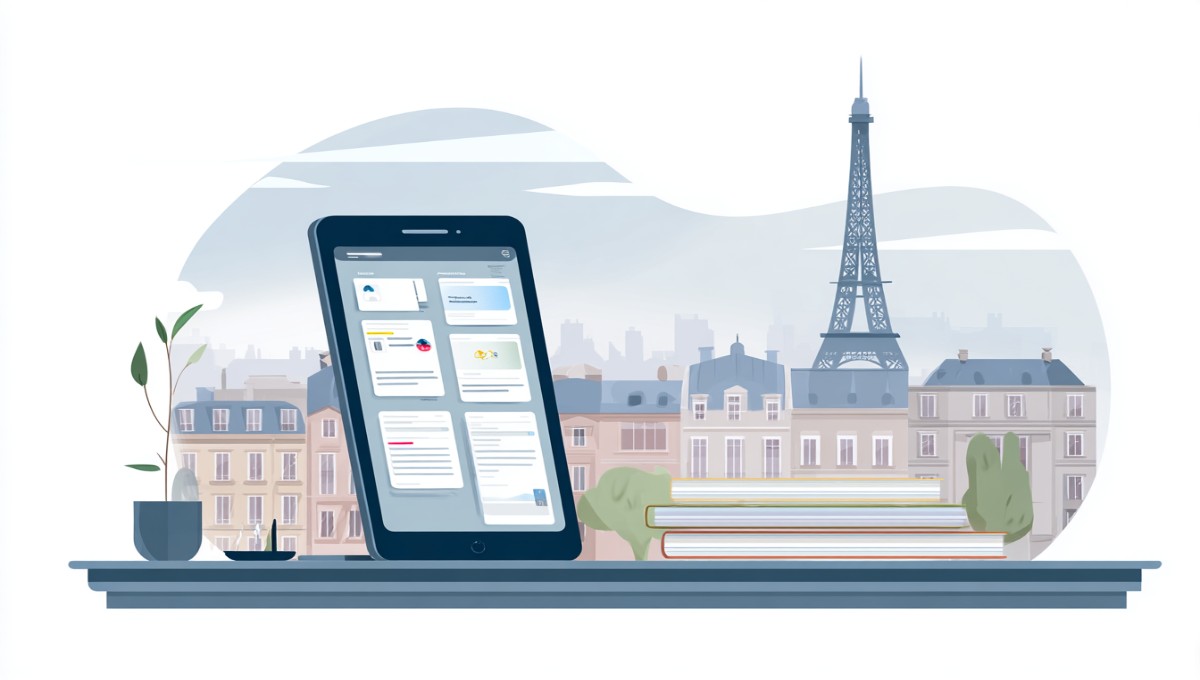 Interface de l'application IntraParis Nomade sur smartphone pour les agents de la Ville de Paris, avec gestion des congés et bulletins de paie